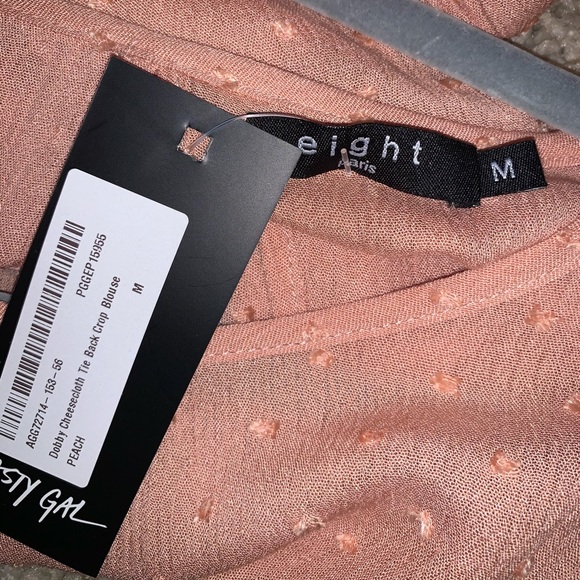 SOLD//Nasty Gal | Open up to me Peach top - Picture 3 of 5